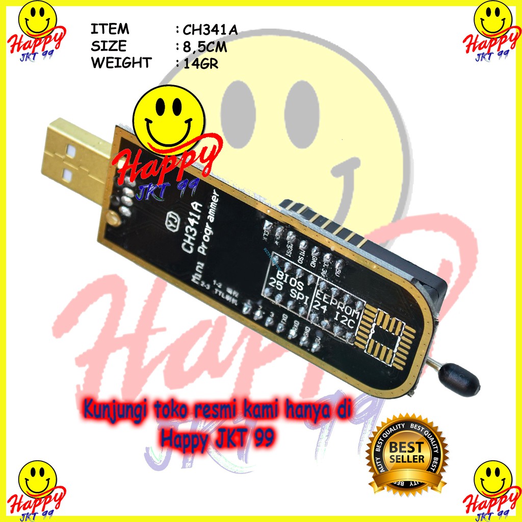 [ HAPPY JKT 99 ] ORIGINAL!!! CH341A CH341 CH 341 24 25 SERIES EEPROM FLASH BIOS USB PROGRAMER