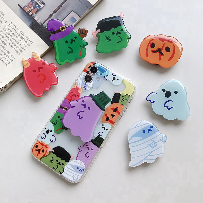 HALLOWEEN POP GRIP SERIES Acrylic Phone Grip Karakter Lucu Griptok Korea Akrilik Popsocket Korea