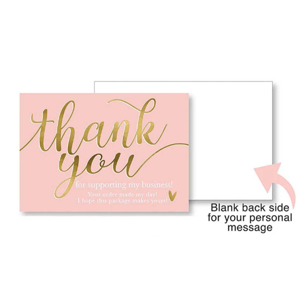 R-flower 50PCS Thank You Card Party Company Wedding Kartu Nama Kecil