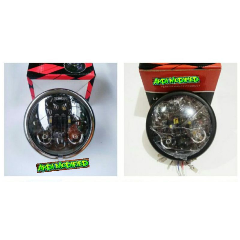 lampu daymaker 16 led 5.75inch plus sen sein luminos