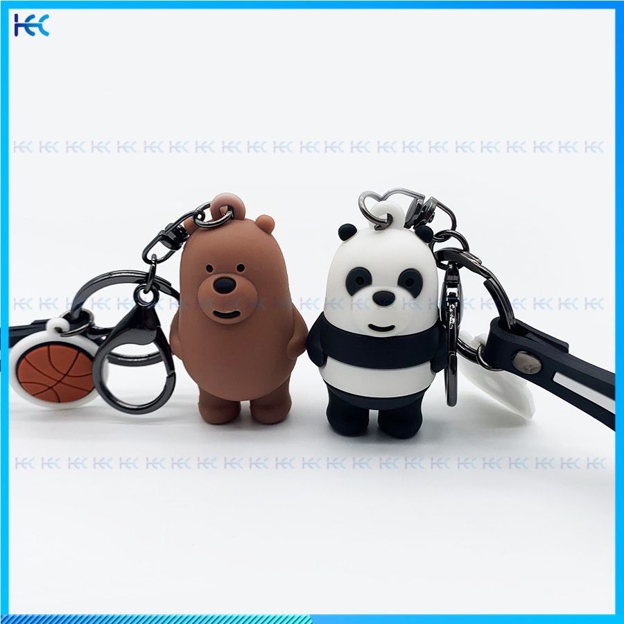 2022Creativity Anime Three little bears keychain three-dimensional cartoon key chain