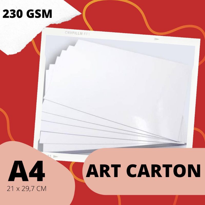 

Kertas Art Cartoon 230 GSM A4 21 x 29,7CM