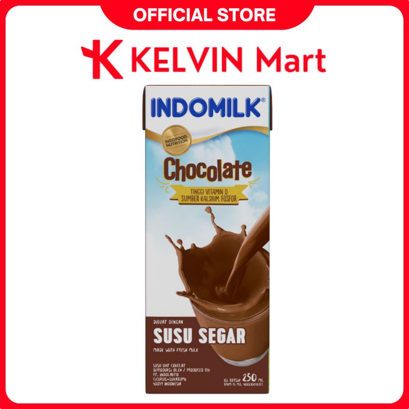 

Susu Cair Indomilk Cokelat UHT Chocolate pck 250mL | KELVIN Mart