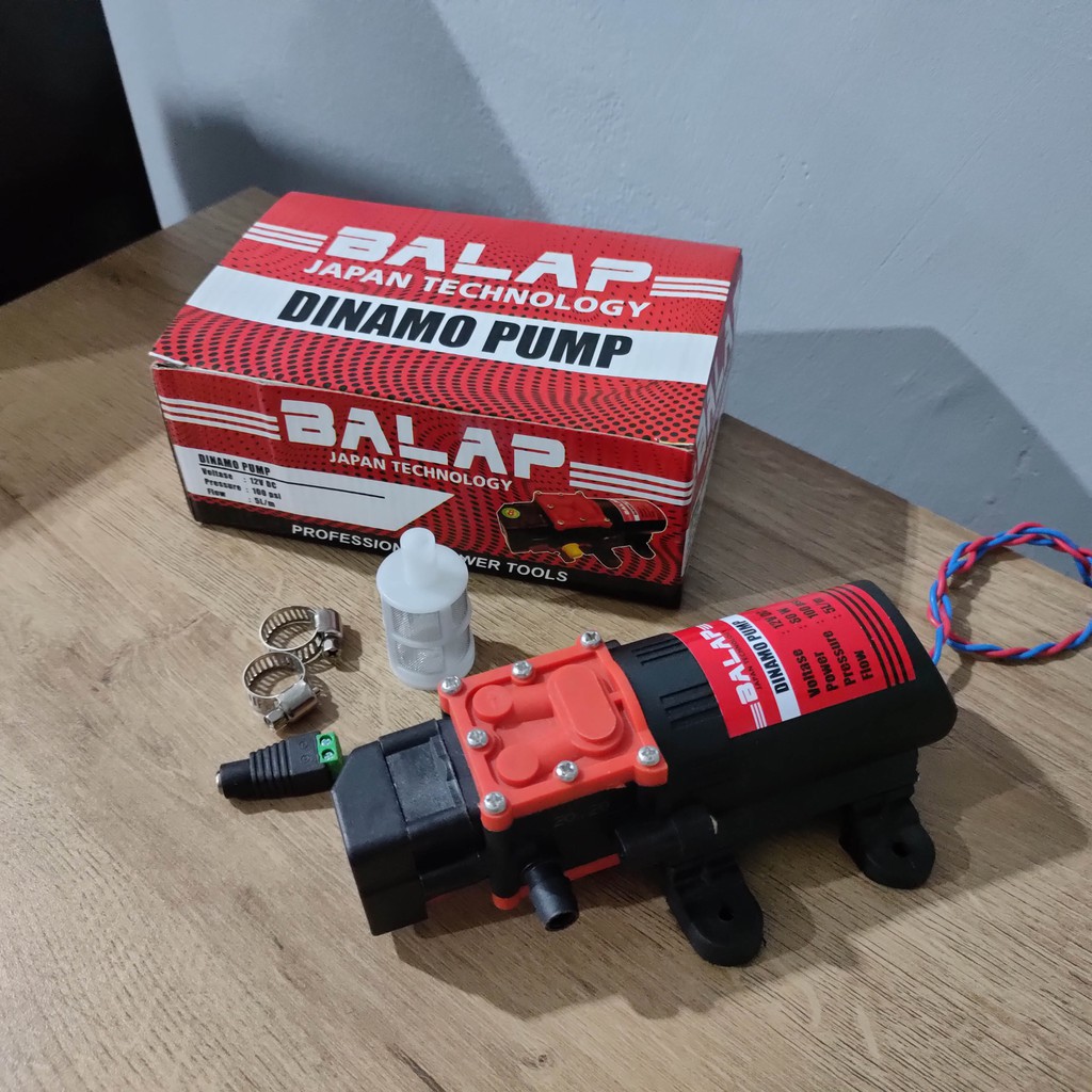 DINAMO PUMP DC 12 V / POMPA AIR CUCI AC MOTOR 100 PSI - SOCKET SOCKET