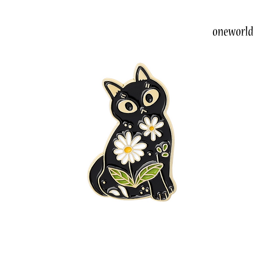 OW@ Enamel Pin Japanese Style Cute Ornaments Fox Cat Bear Hedgehog Shape Brooch for Travel