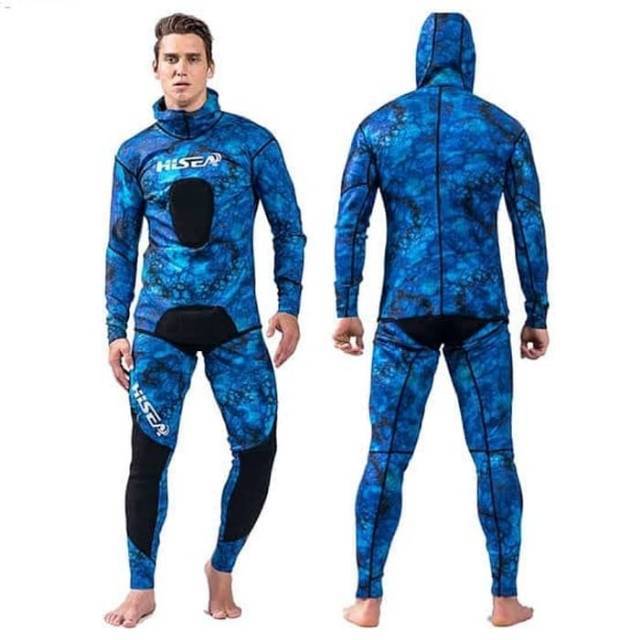 HISEA WETSUIT CAMOFLASE BLUE / BLUE 1.5MM