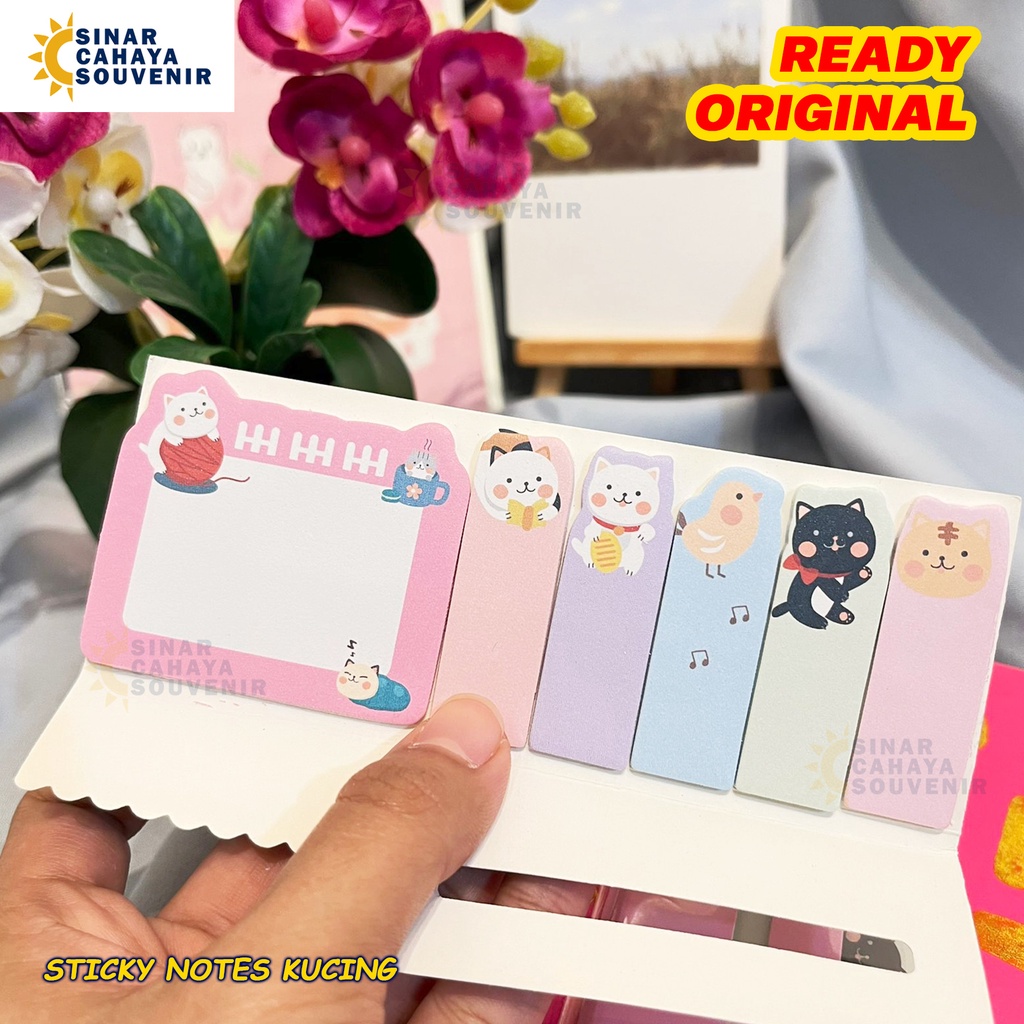 

Sticky Notes slim Kucing | Kertas Memo | Post It Kucing | ATK Murah Stationery Sekolah Kantor Lucu Imut