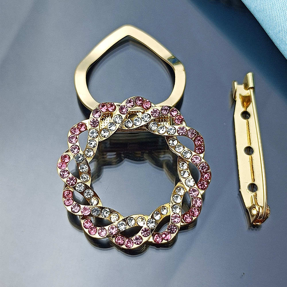 Bros Pin Bentuk Bunga Aksen Mutiara Dan Berlian Imitasi Gaya Korea Untuk Aksesoris Syal