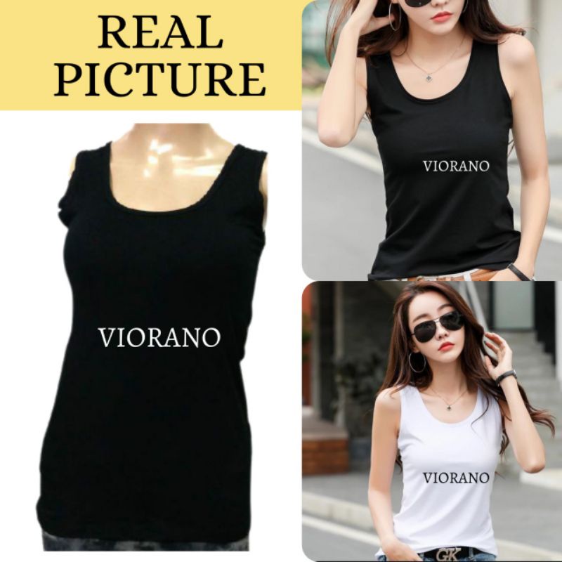 Singlet Wanita Tali Lebar Polos Tank Top Cewek Singlet Super Soft Bahan Adem Fit XL