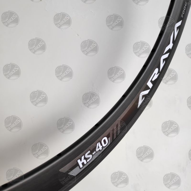 Velg Rim 700c Sepeda Fixie Roadbike. DOUBLE WALL BRAKELINE ARAYA KS-40