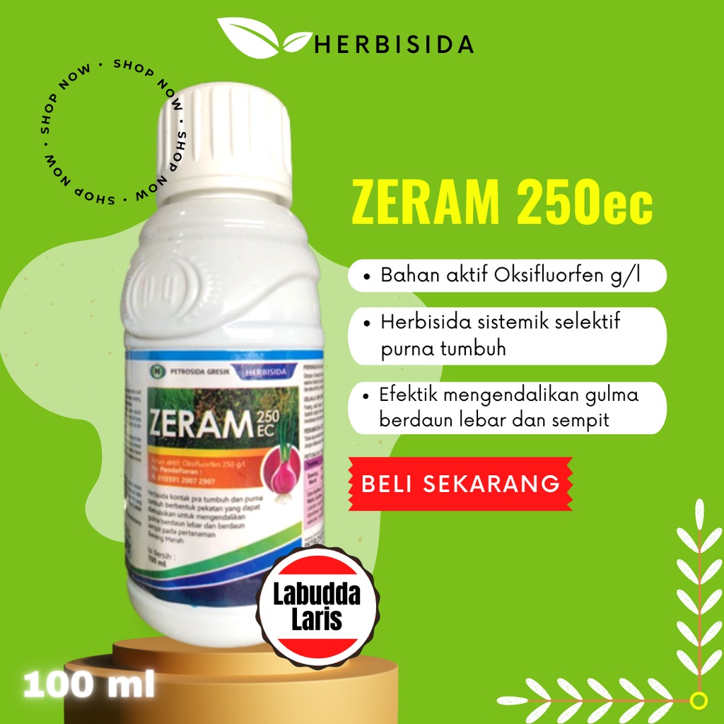 Zeram  250ec Herbisida Sistemik Herbisida Kontak Murah Zeram 100ml Herbisida Sistemik Purna Tumbuh E