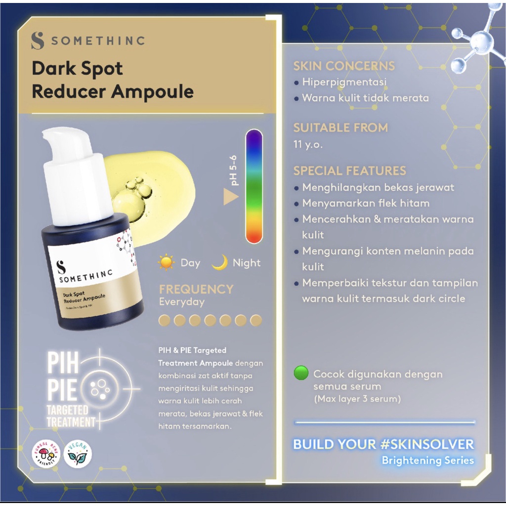 SOMETHINC Dark Spot Reducer Ampoule - 2x Power Samarkan Bekas Jerawat 20ml