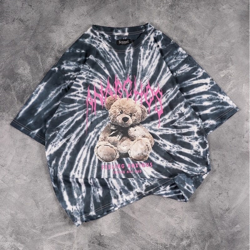 [Oversize] BAJU KAOS OVERSIZE TIE DYE MOTIF FEELING ANXIOUS