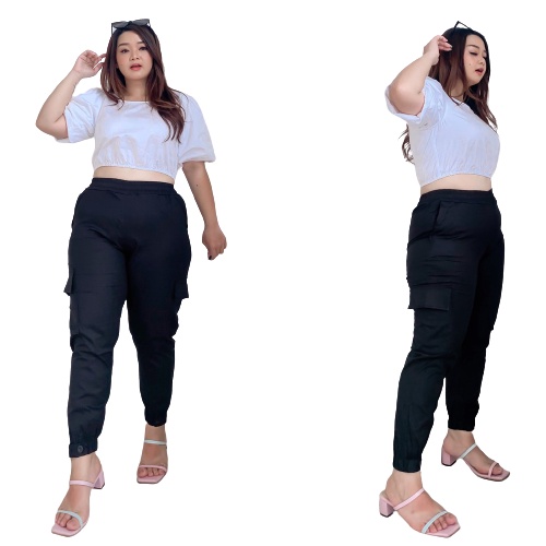 Joger Cargo Pant | Celana Wanita Baggy Joger Cargo STANDAR &amp; JUMBO