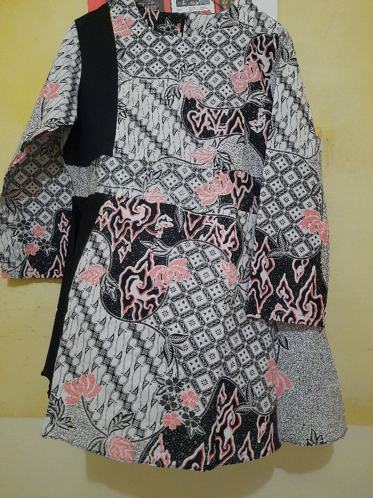 Tey-17 Batik Wanita Asj Sa Hrb026 Kenongo Kemeja Tosca Pendek