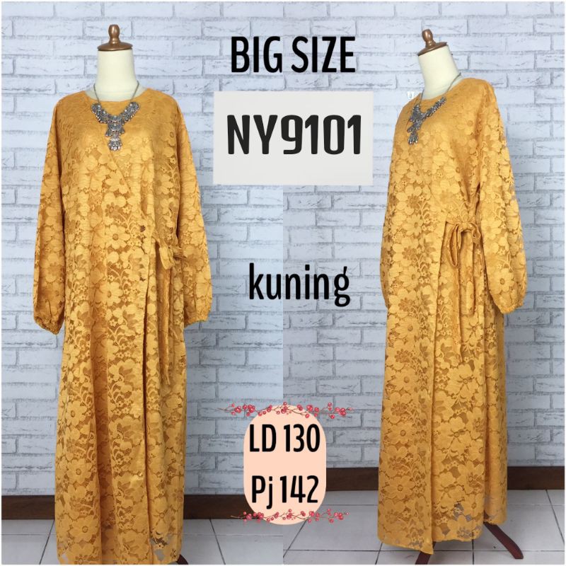 Nafstyle NY9101 Gamis Brokat Jumbo LD 130
