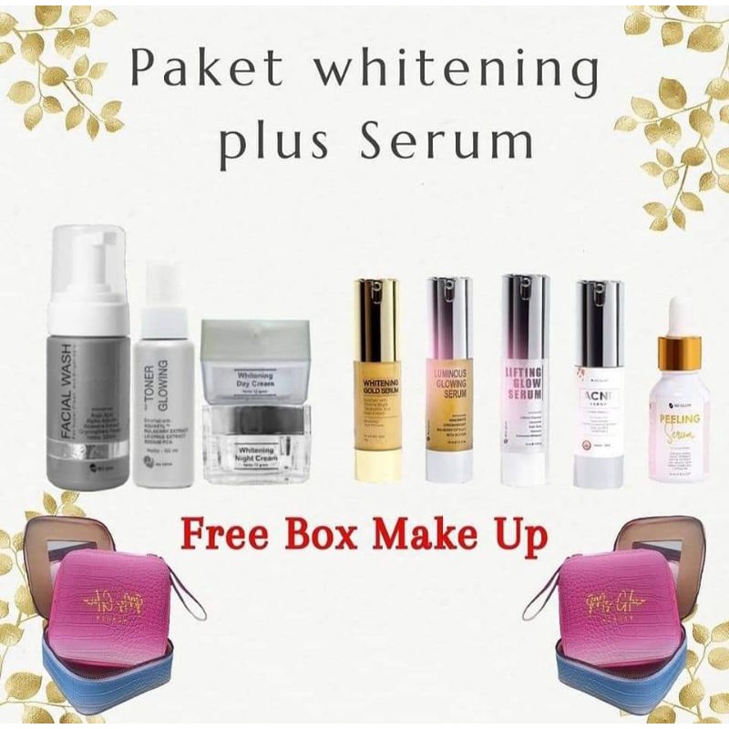 [FREE BOX + KACA]  MS GLOW PAKET BASIC + SERUM