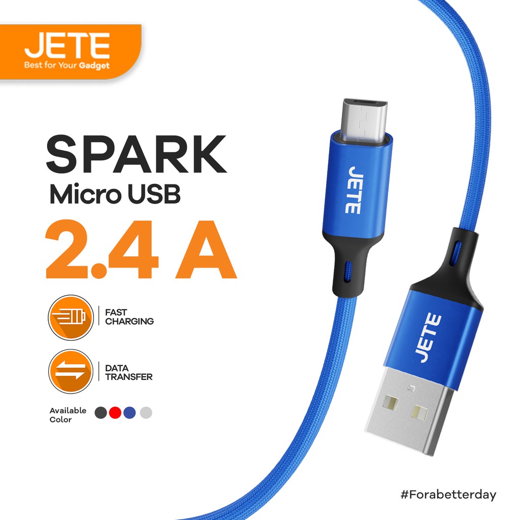 Kabel Data Kabel USB Micro Fast Charging JETE Spark - Garansi 2 Tahun