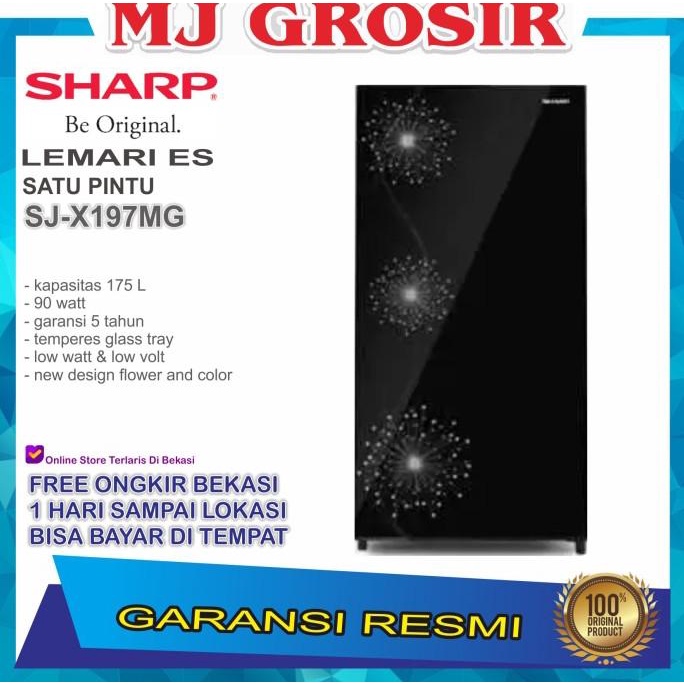 KULKAS SHARP SJX 197 MG LEMARI ES 1 PINTU SJX197MG SJX 197MG SHINE