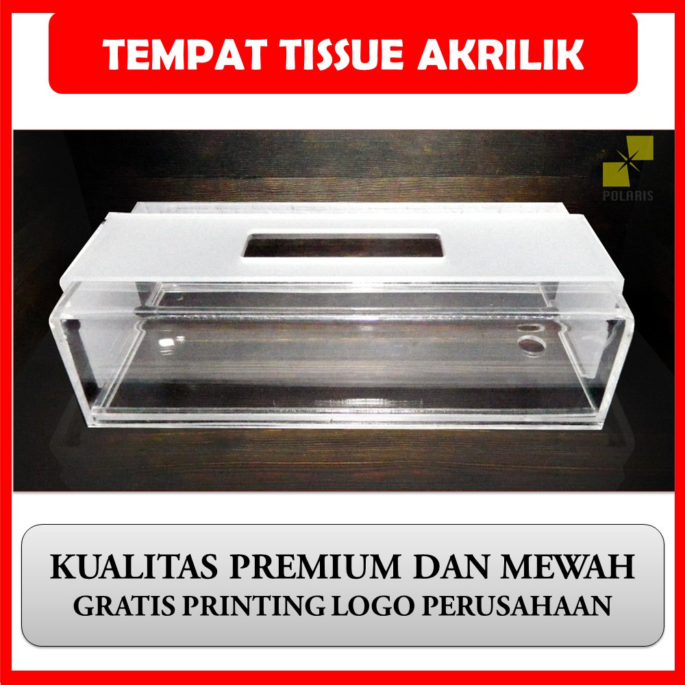 TEMPAT TISSUE AKRILIK KOTAK TISU ACRYLIC WADAH TISSUE TRANSPARAN BOX TISSUE