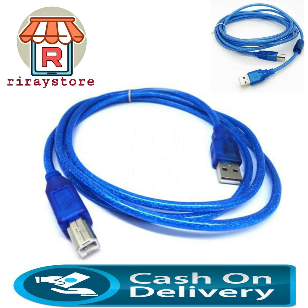 KABEL USB PRINTER 1.5M / 1.5 METER / 1.5 M / Kabel Data Usb Semua Printer GOOD QUALITY