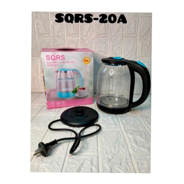 Teko Listrik Bening 2 L SQRS-20A Gelas