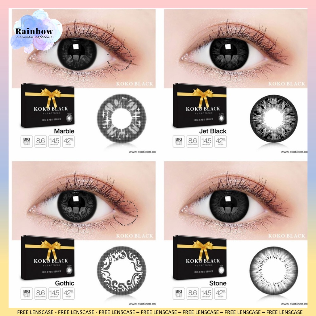 [COD] SOFTLENS X2 KOKO BLACK NORMAL &amp; MINUS (-0.50 SD -3.00) DIAMETER 14.5MM