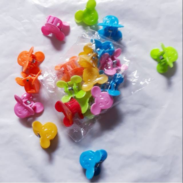 grosir  Jepit rambut poni kutu mini MICKEY  isi 6 PCS