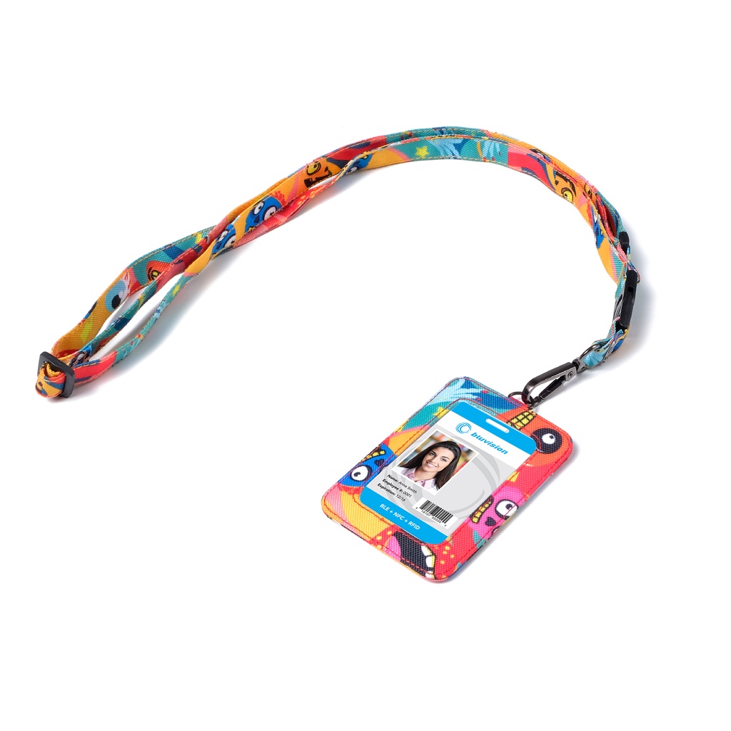 Gantugan ID Card Holder Kantor Kasual Name Tag Lanyard Pria Wanita - IDCS08