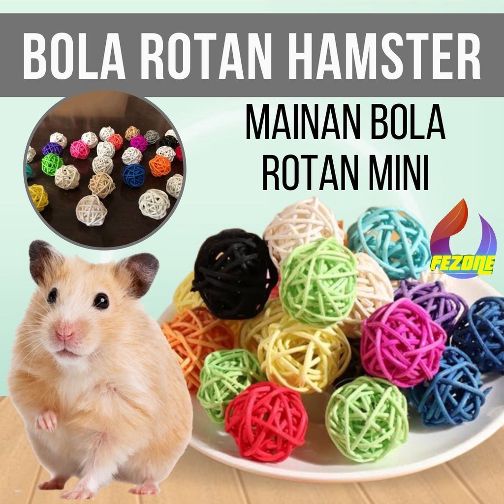 Bola Rotan Mini Hamster FEZONE