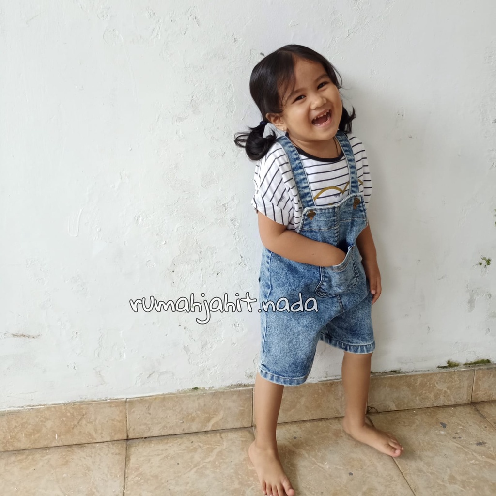 overall jeans anak unisex