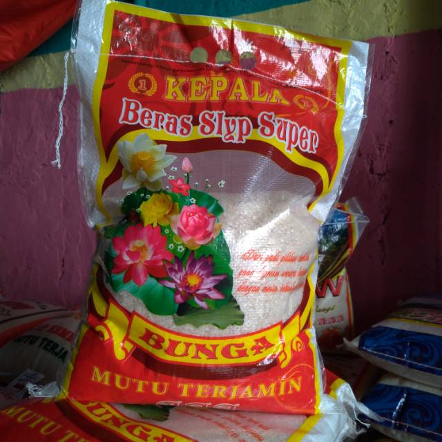 Beras Kepala Slyp Super Cap Bunga 5 Kg Murah