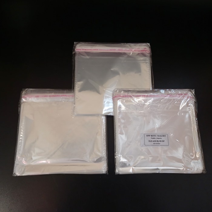

Plastik Opp/Plastik VCD/Plastik Opp Masker/Plastik Roti/Plastik Serbaguna isi 100pcs/Opp 15,5x13cm