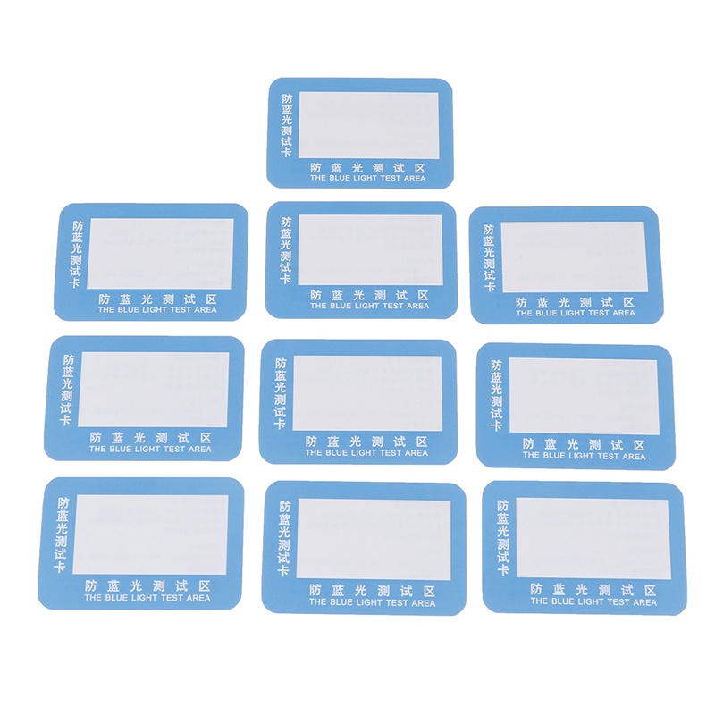 10pcs / set Kartu Tes Polarisasi Anti Blue Light Ungu Dapat Digunakan Kembali