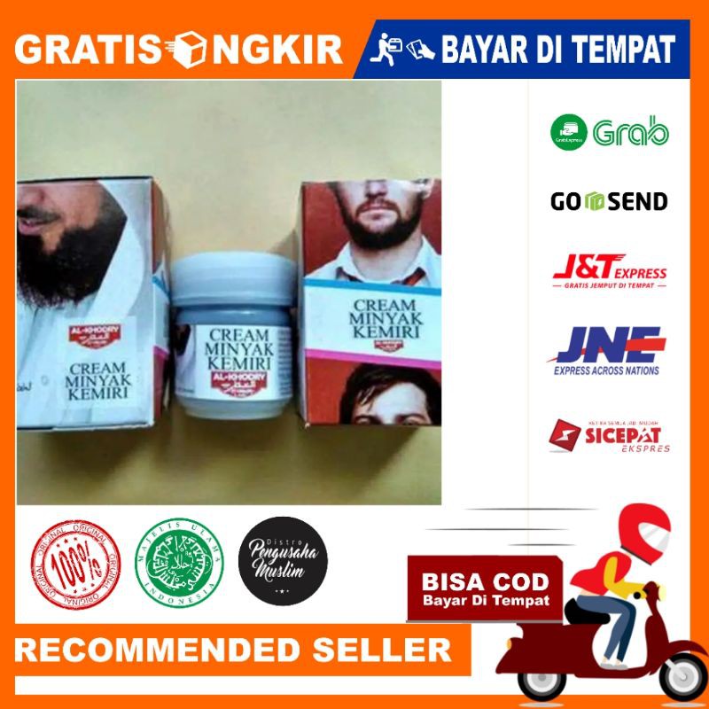 Cream Kemiri Al khodry penumbuh rambut jenggot  asli Original