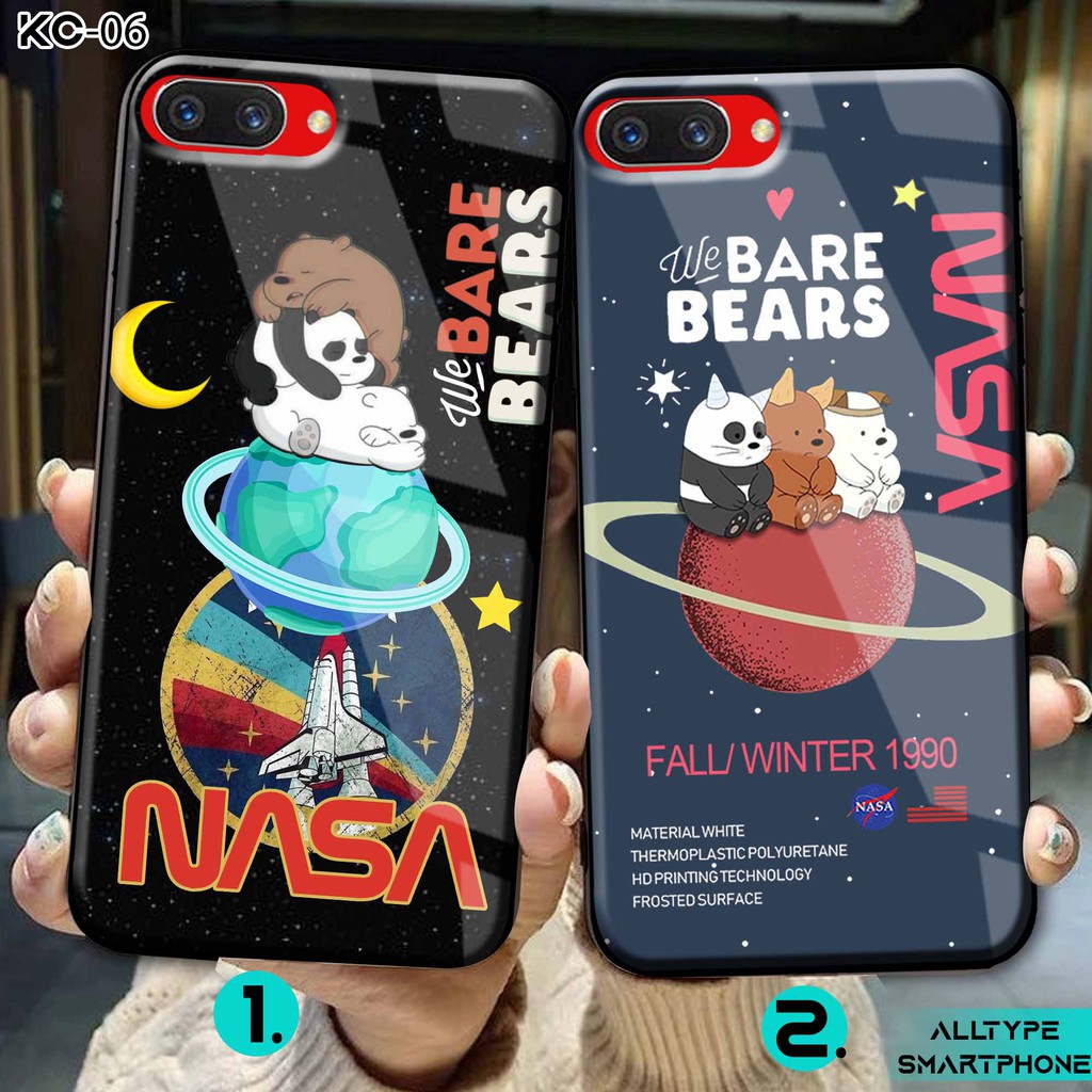 (KC-06) Case 2D Glossy Premium COUPLE NASA BAREBEARS All Type