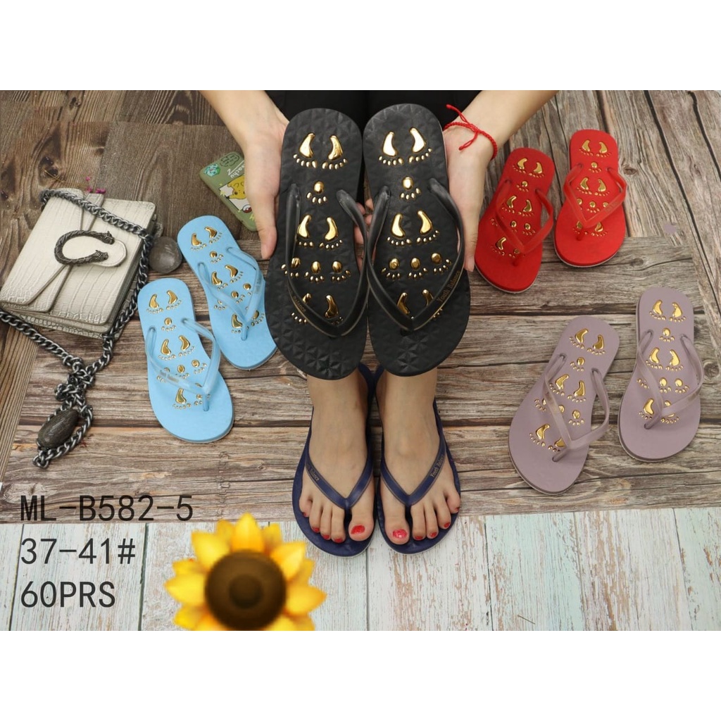 Sandal Karet Jelly Wedges Wanita import Model Terbaru Original Kekinian by AGUNG STYLE Balance ML-B582-5