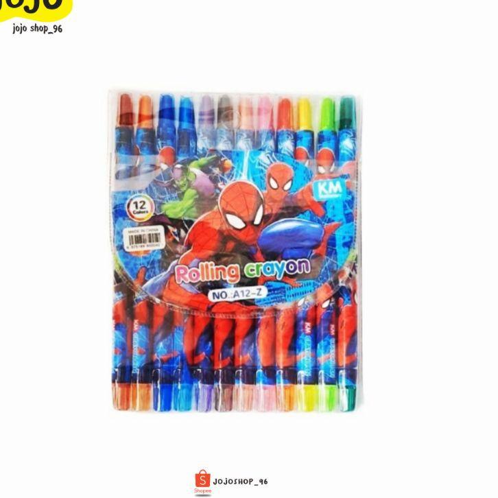 

[KODE B7MG8] Twist Crayon Putar Panjang 12 Warna KM-A12 Karakter Anak Disney Set Isi 12pcs
