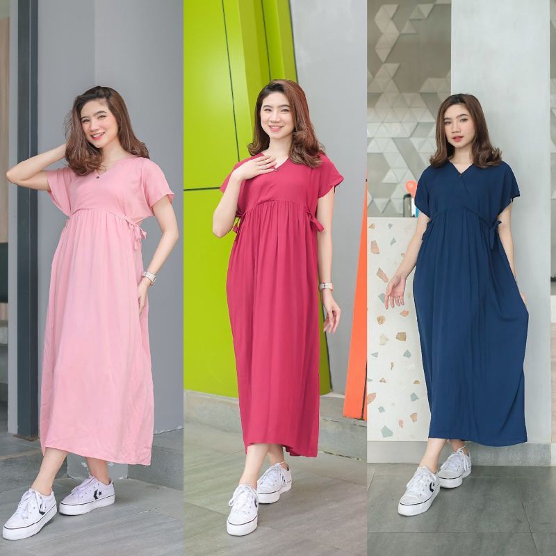 DASTER KIMONO PANJANG POLOS BUSUI DASTER KIMONO JUMBO SEMATA KAKI HOMEDRESS KEKINIAN DASTER VIRAL DASTER JUMBO LD 120-1
