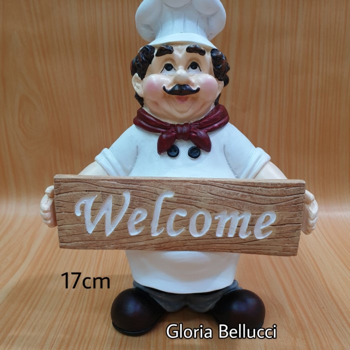 Patung Pajangan Koki Welcome / Chef
