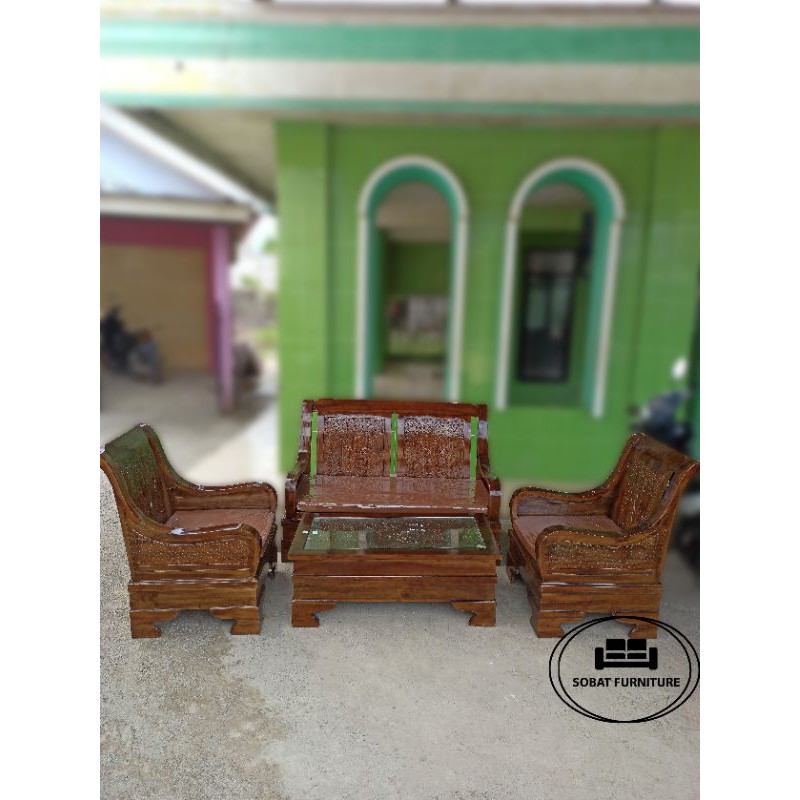 Sofa Kayu Jati Jepara 211+Jok+Meja
