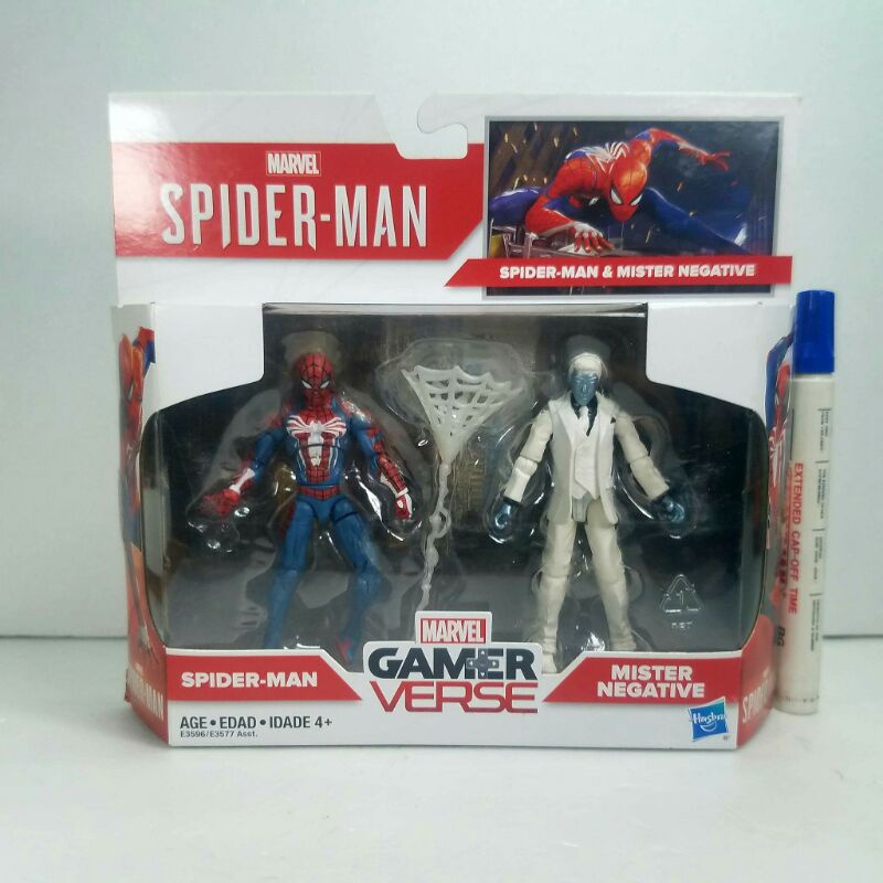 Mainan action figureSpiderman vs mister negativeMarvel vs capcomTinggi 3.75inchGamerverseFull artiku