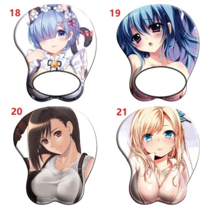 Mouse Pad Motif Anime Mouse Pad Silikon Dengan Bantalan Kartun Anime