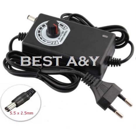 Power Supply Adapter Adaptor Adjustable AC to DC Converter 110V-240V AC to DC 3-12V 2A