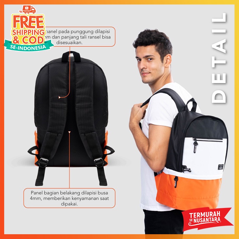 [BISA COD] Tas Ransel Laptop punggung Backpack Outdoor Waterproof Tas Ransel Sekolah Kuliah Distro