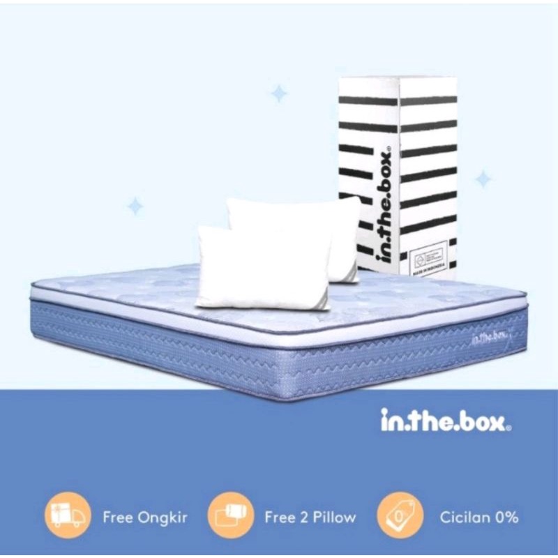Kasur Spring Bed Inthebox X Custom size 150x200  Free Dua Bantal