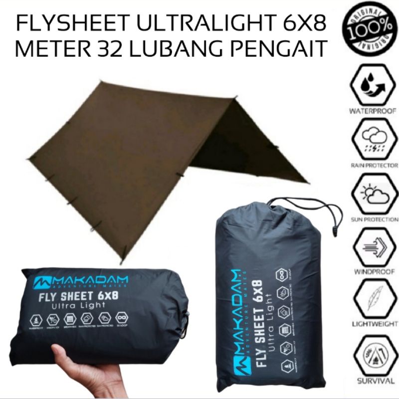 flysheet tenda camping 6x8 meter makadam ultralight