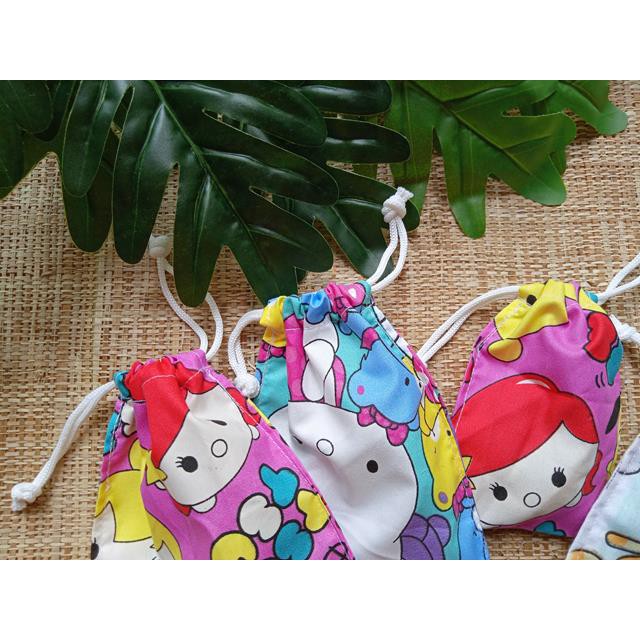 Pouch karakter anak, Kantong pouch koin, Pouch serut anak, pouch serut 8 x 10
