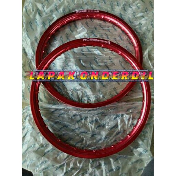 PROMO velg rossi ring 17 sepasang merah .