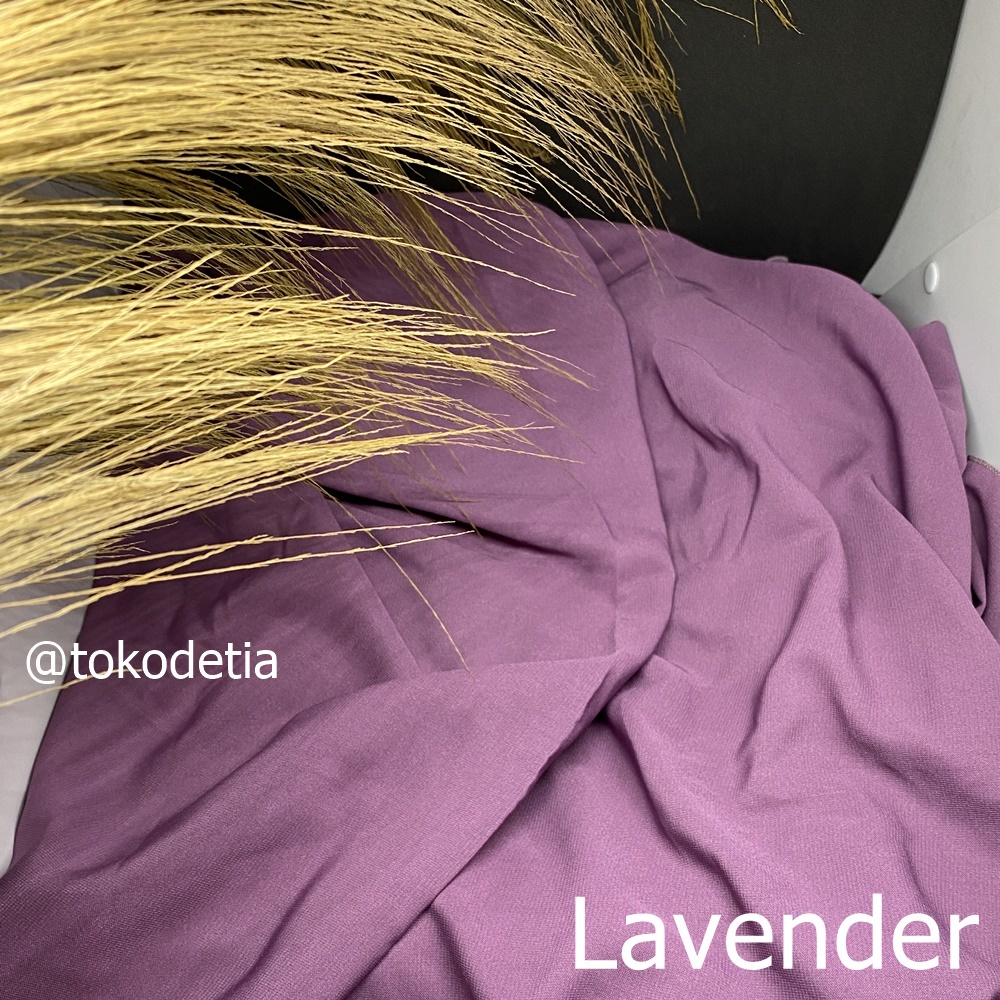 TERMURAH Kain Wolfis Grade A /  Wolpeach Premium /Wolvis Premium gamis tunik fashion-Lavender